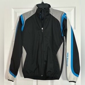 BMW Motorrad Womens XS Full Zip Softshell Jacket Black Grey Blue Motorcycling